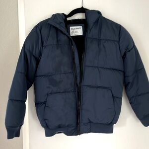 Boys Water-Resistant Puffer Jacket - Navy Blue Medium